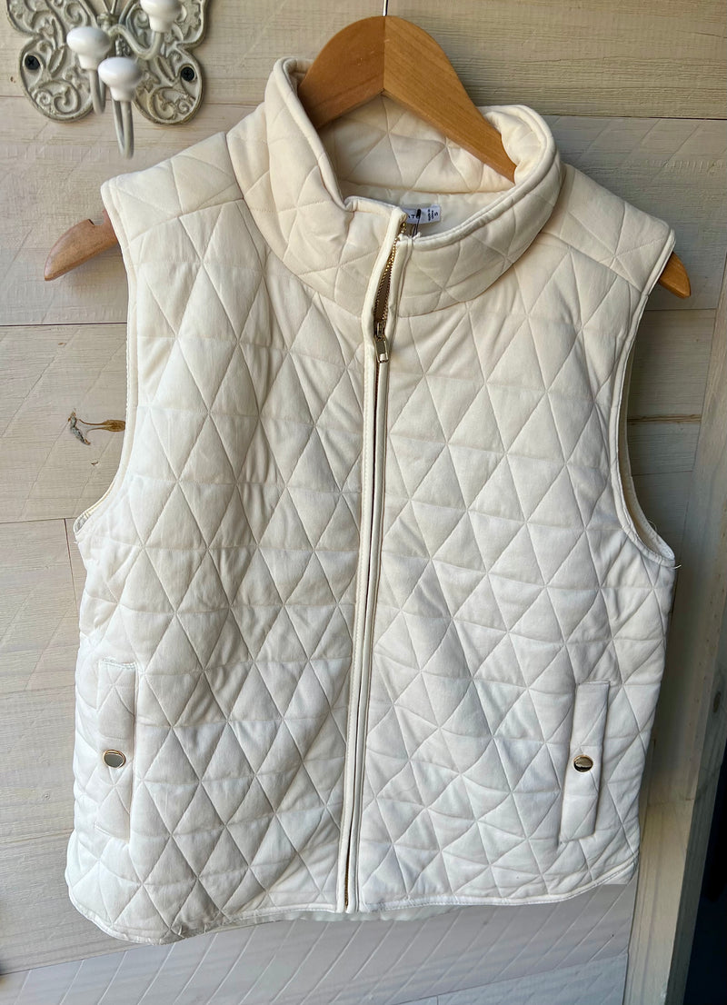 Polar Quilted Vest - Ivory