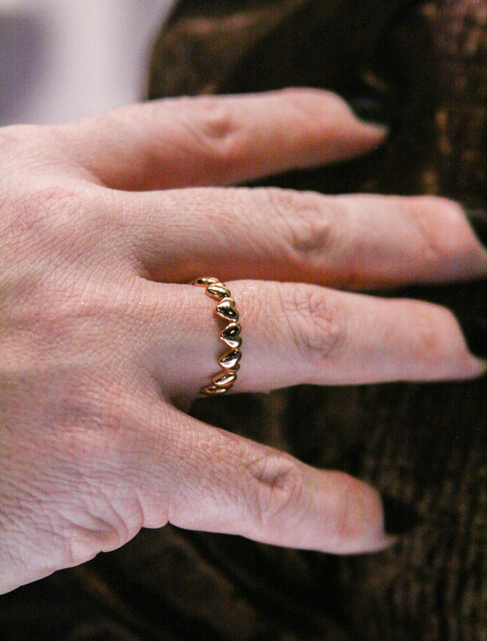 Row of Hearts Ring