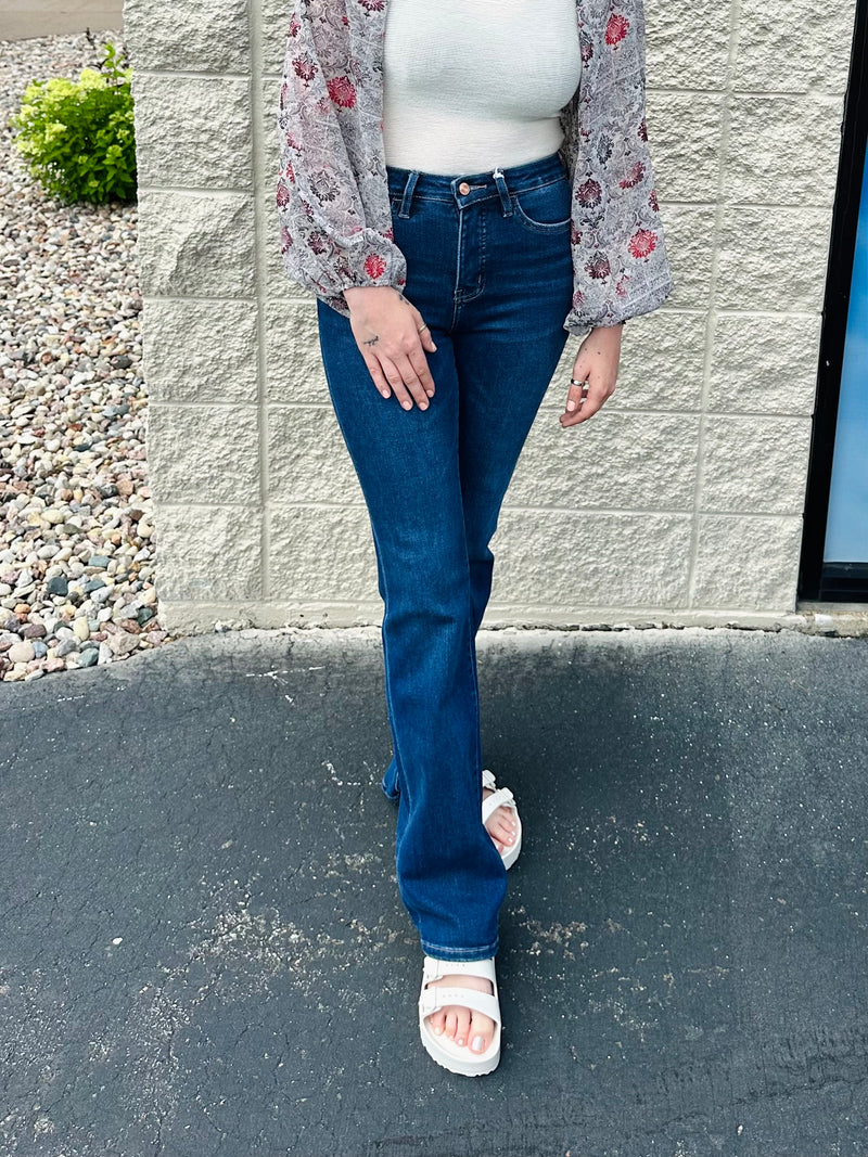 Vervet Mid Rise Tummy Control Bootcut Jeans