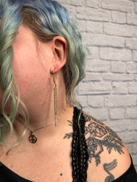 Kelly Rhinestone Chain Earrings