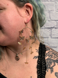 Hope Butterfly Dangle Hoops