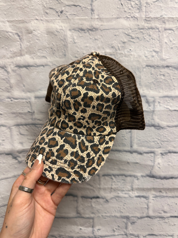 Milly Leopard Print Cap
