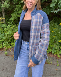 Sandra Color Block Plaid Shacket