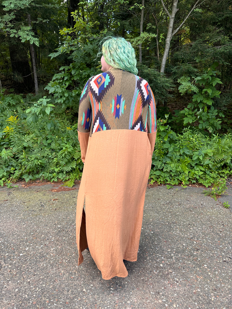 Alyssa Aztec Print Duster