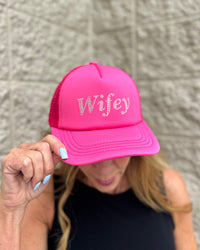 Wifey Rhinestone Trucker Cap