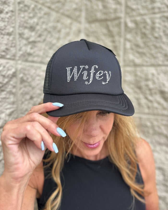 Wifey Rhinestone Trucker Cap
