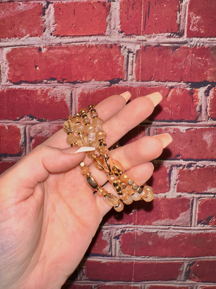 Layered Beaded Stretch Bracelet