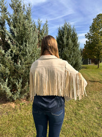 Hanna Faux Suede Fringe Jacket
