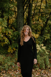 Ribbed Knitted Dress