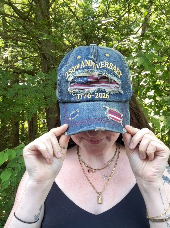 USA 250th Anniversary Embroidered Cap