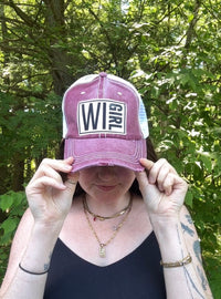 Wisconsin Distressed Trucker Caps