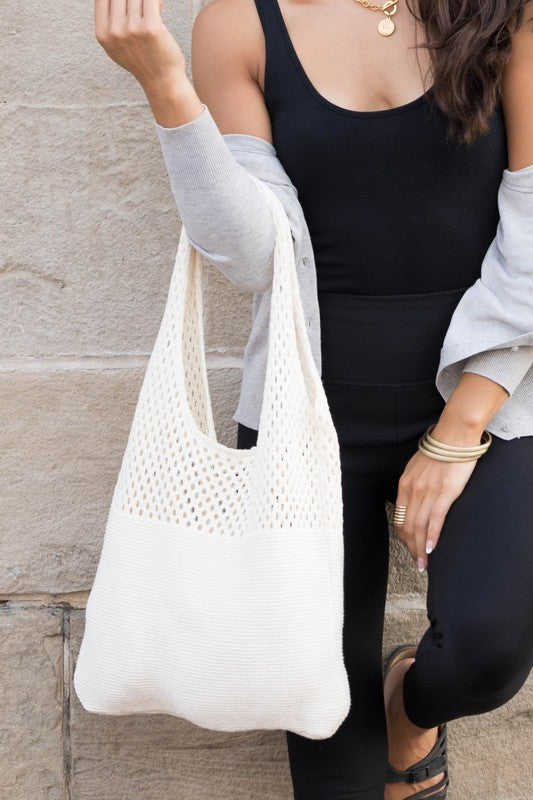 Idina Soft Knit Hobo Bag