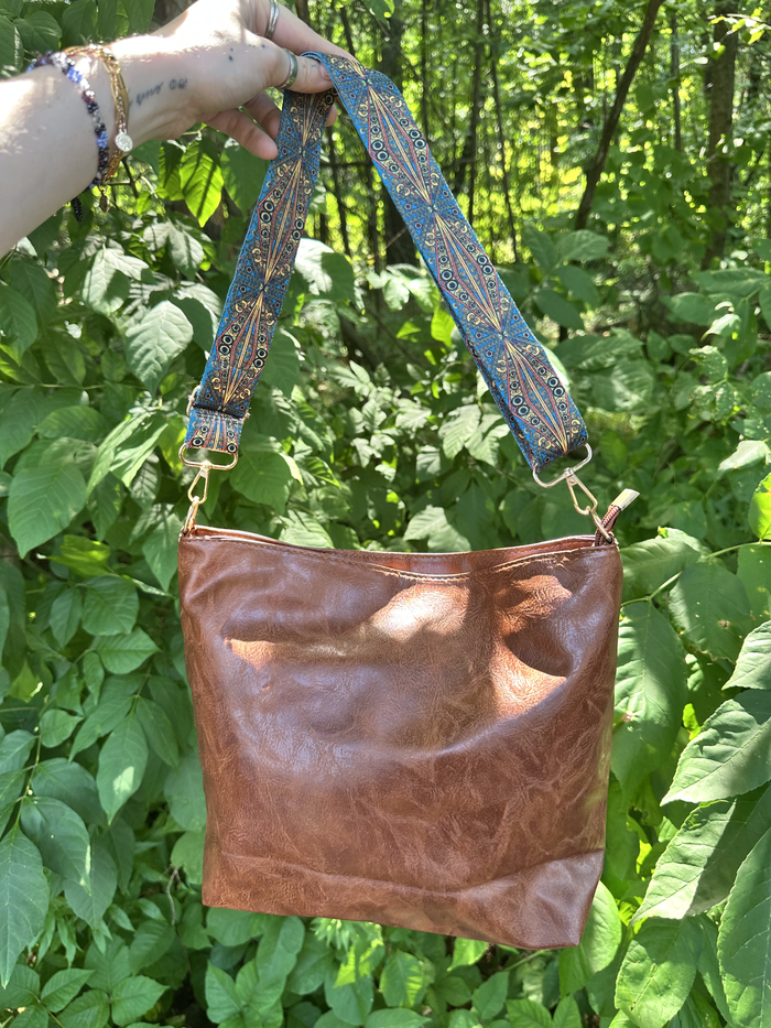 Irma Vegan Leather Patterned Strap Bag