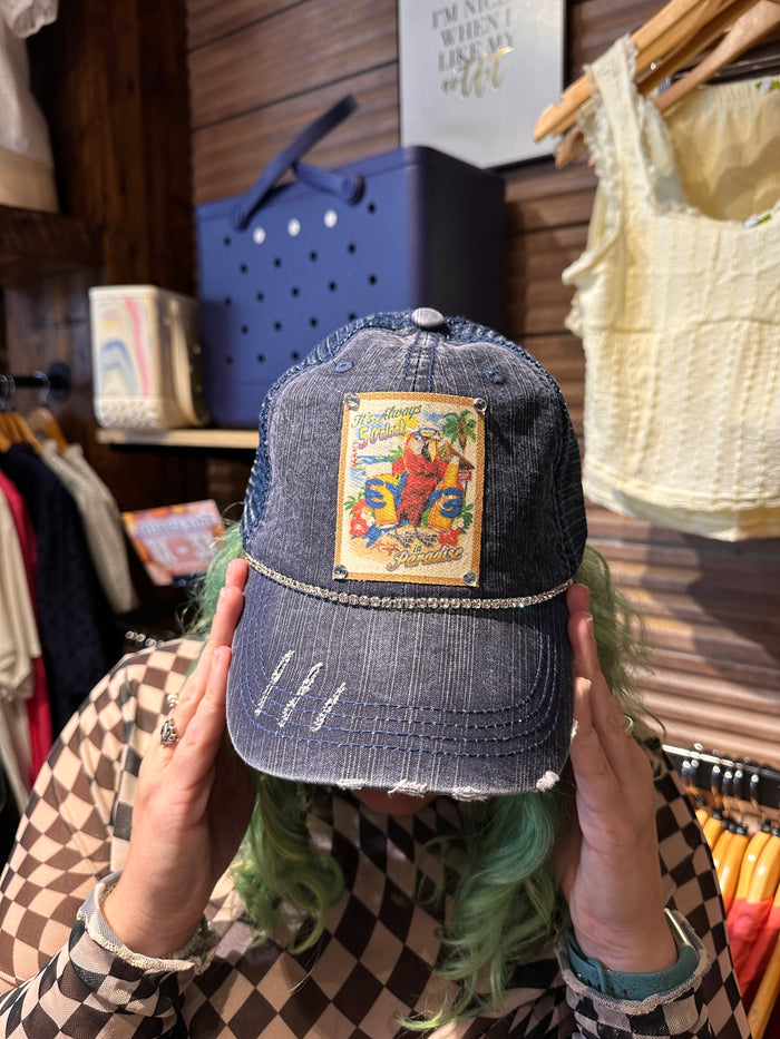 "It's Always 5 O'Clock" Distressed Trucker Cap