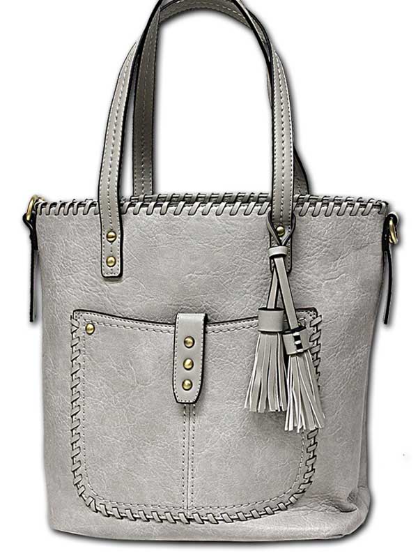 Jessie Vegan Leather Whipstitch Bag