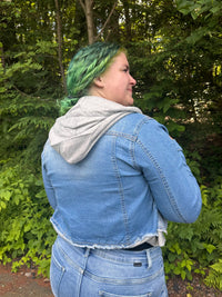 Julian Hoodie Contrast Denim Jacket