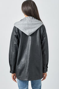 Kailey Twofer Hooded Leather Jacket