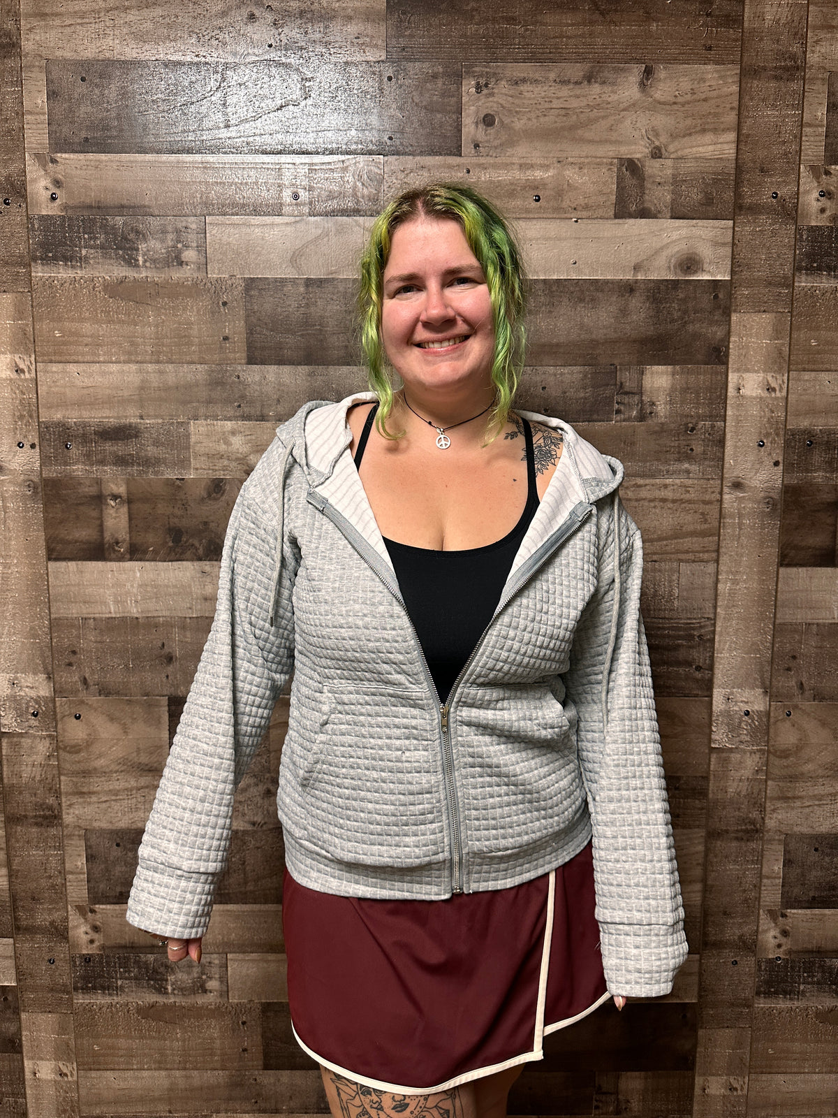 Kaitlin Quilted Zip-Up Hoodie