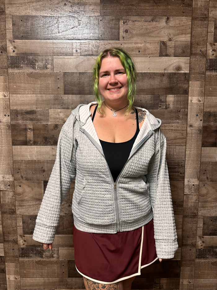 Kaitlin Quilted Zip-Up Hoodie