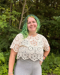 Kaitlyn Crochet Short Sleeve Top