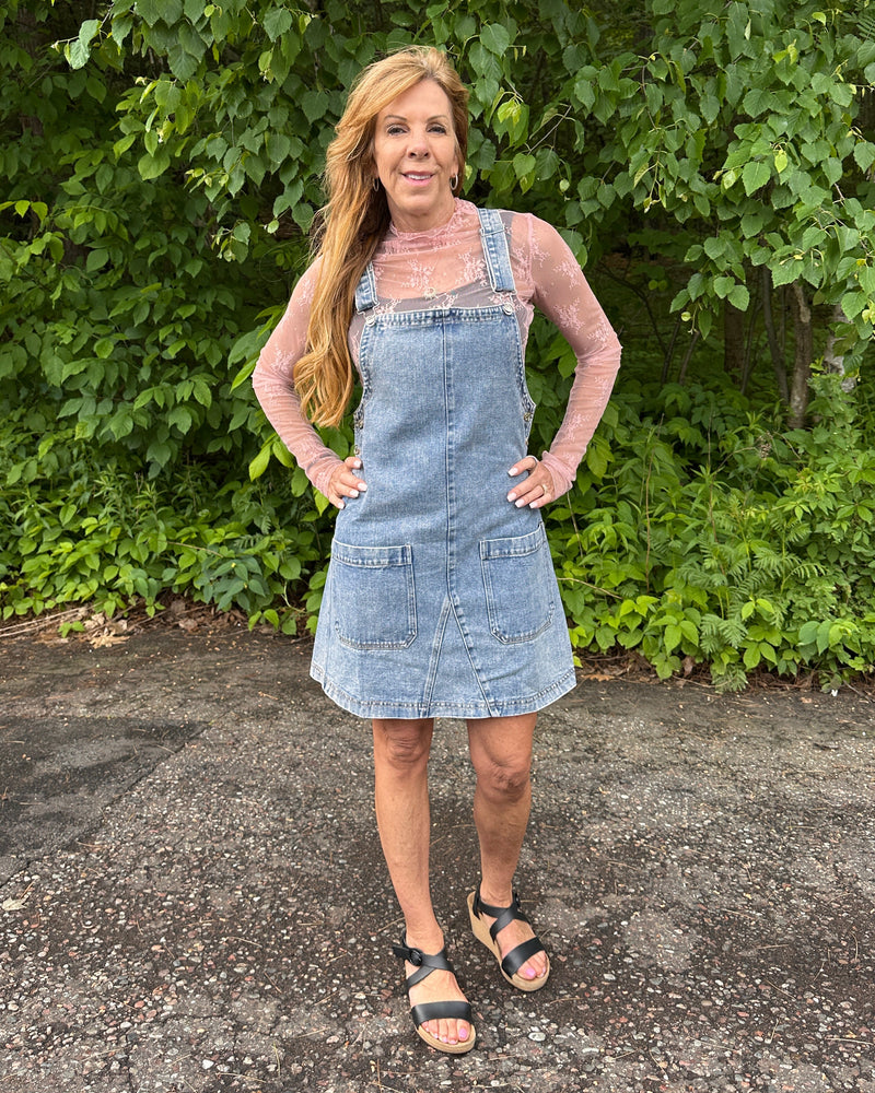 Kendall Denim Overall Dress