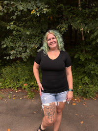 Krista V-Neck Short Sleeve Top