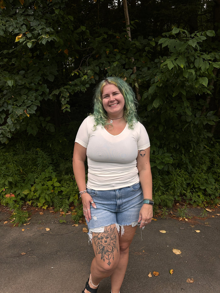 Krista V-Neck Short Sleeve Top
