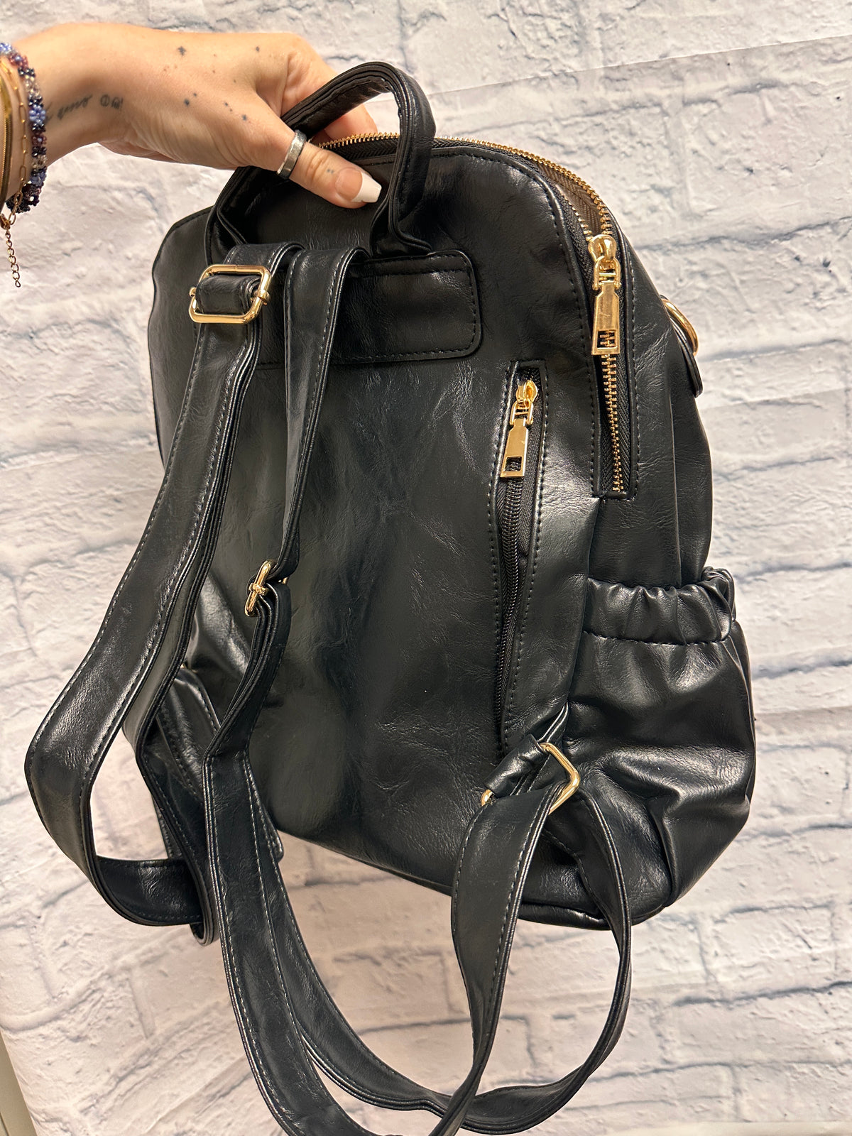 Kristi Leopard Strap Convertible Backpack
