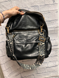 Kristi Leopard Strap Convertible Backpack