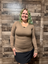 Kristy V-Neck Long Sleeve Top