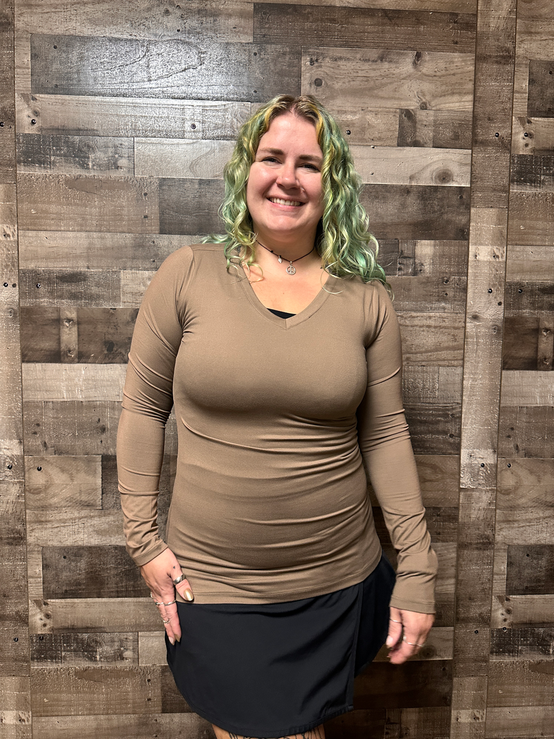 Kristy V-Neck Long Sleeve Top