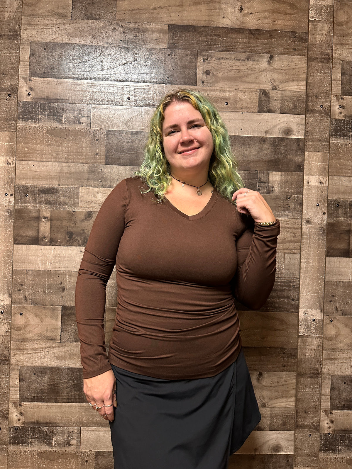 Kristy V-Neck Long Sleeve Top