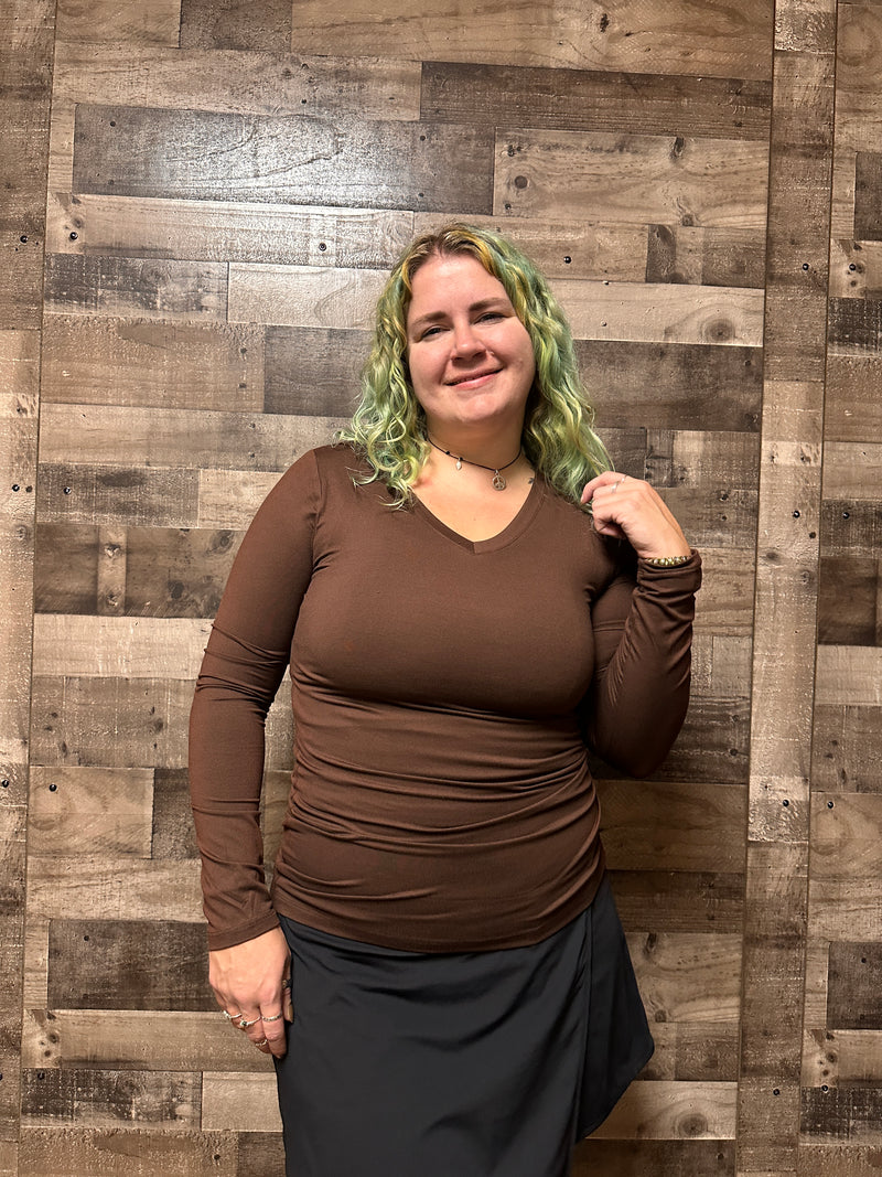 Kristy V-Neck Long Sleeve Top