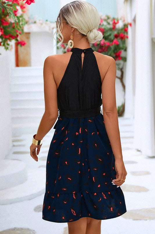 Liana Leopard Skirt Halter Dress – Urban Chic Boutique Liana Leopard Skirt Halter Dress – Urban Chic Boutique