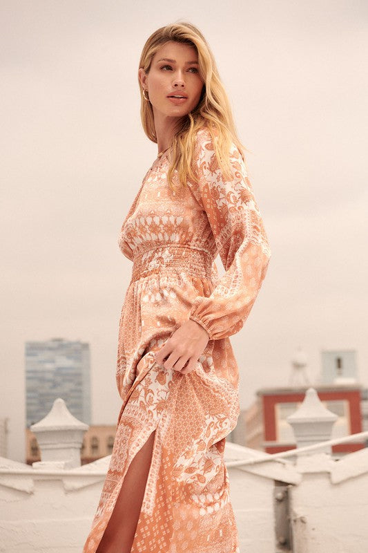 Lillian Paisley Patchwork Maxi Dress
