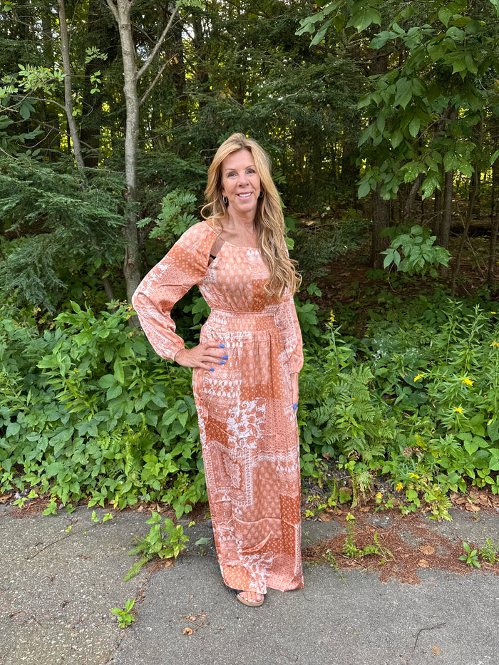 Lillian Paisley Patchwork Maxi Dress