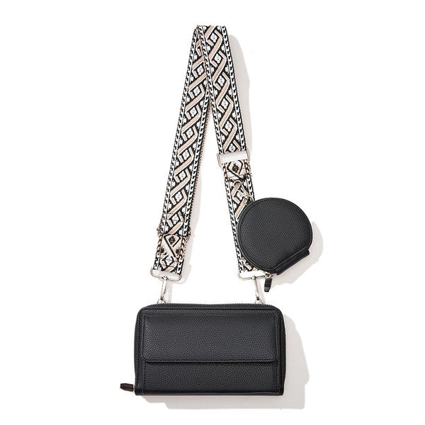 Lucy Patterned Strap Crossbody Bag