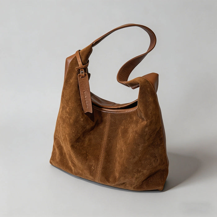khaki brown slouchy hobo bag