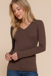 Macy V-Neck Long Sleeve Top