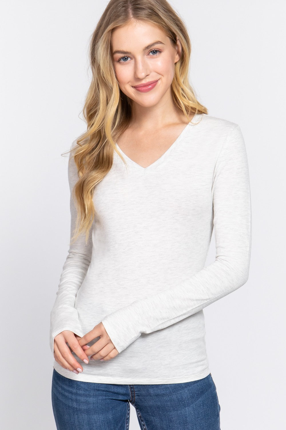 Macy V-Neck Long Sleeve Top
