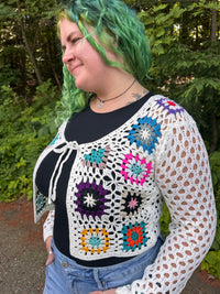 Marnie Multi-Color Crochet Cardigan