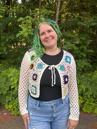 Marnie Multi-Color Crochet Cardigan