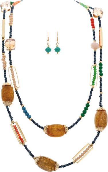 Gold Layered Mixed Bead Chunky Necklace Separates