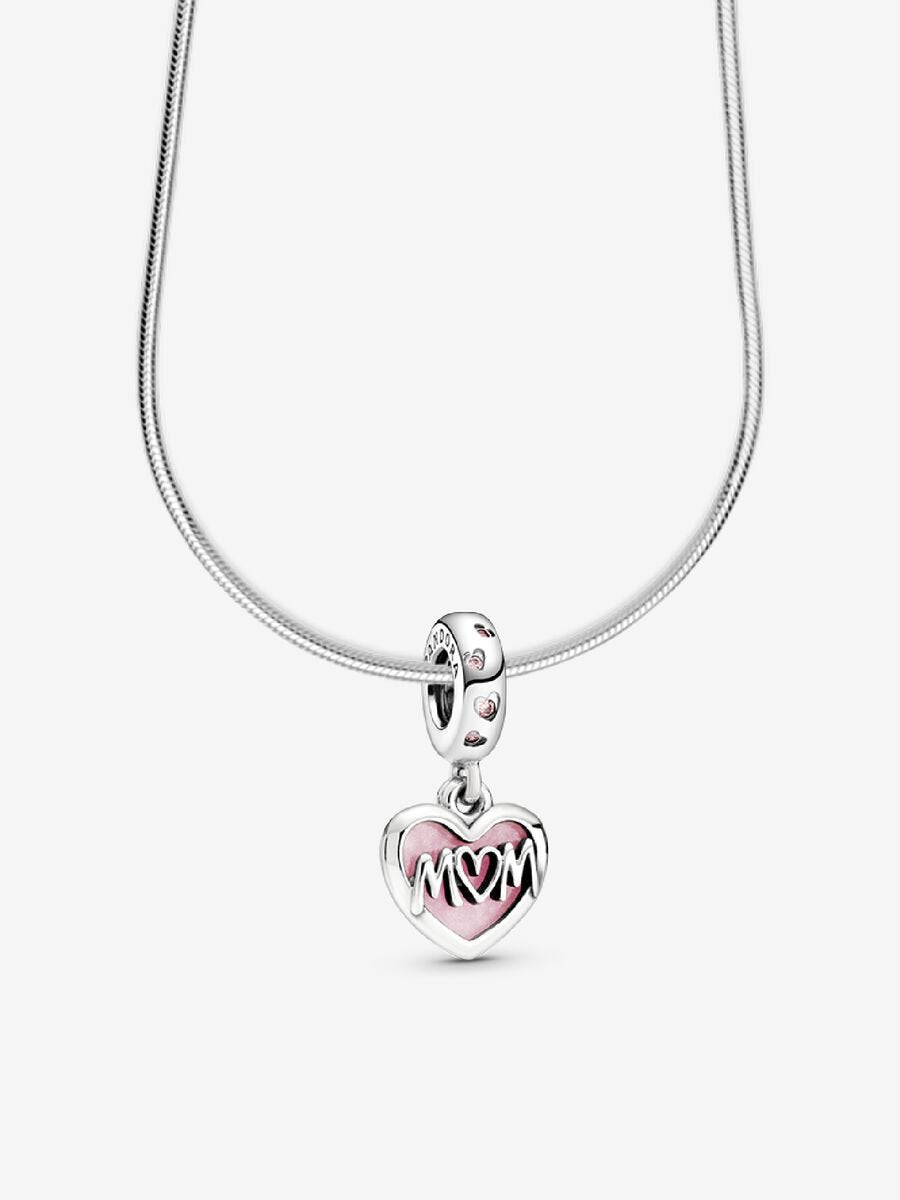 Mum Script Heart Dangle Charm