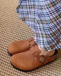 Birkenstock Boston Oiled Leather Clogs - Cognac (Medium/Narrow)