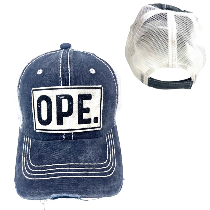 OPE Distressed Trucker Cap