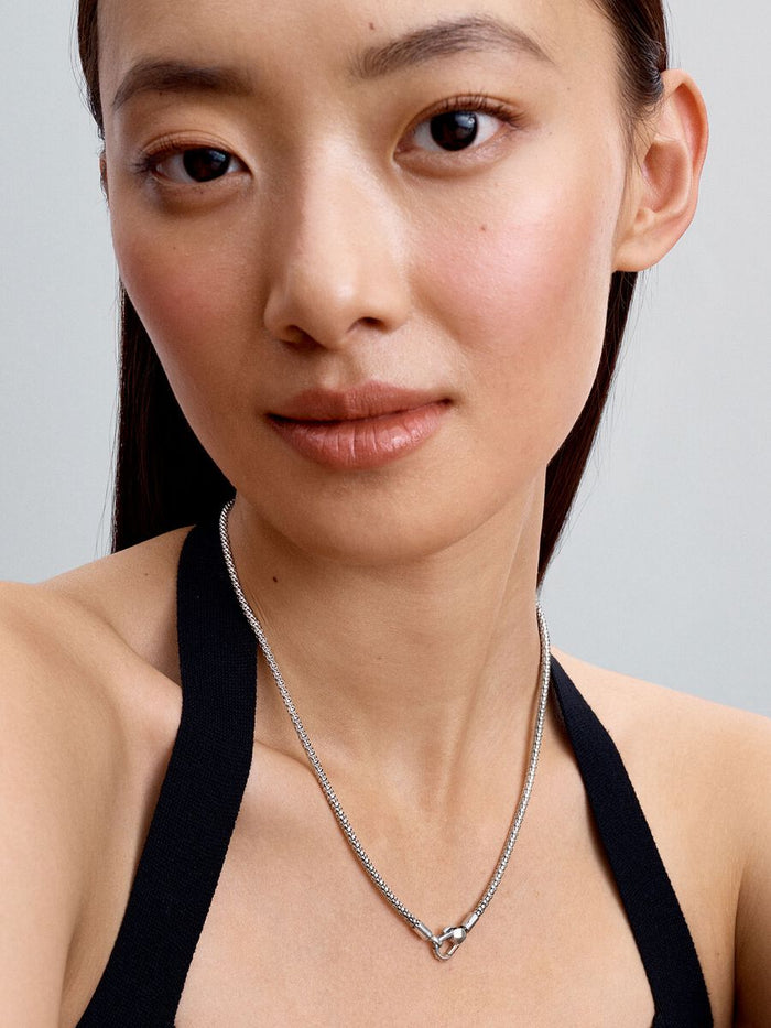 Studded Clasp & Chain Necklace