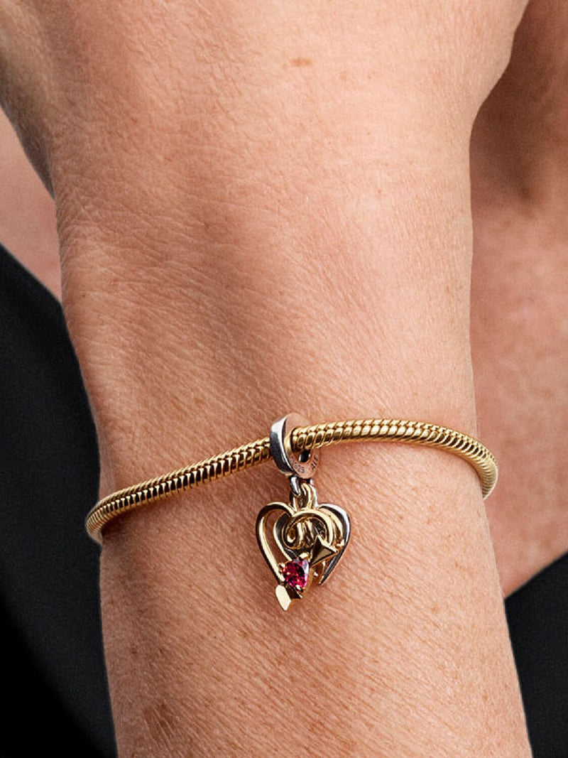 Heart & Arrow Double Dangle Charm