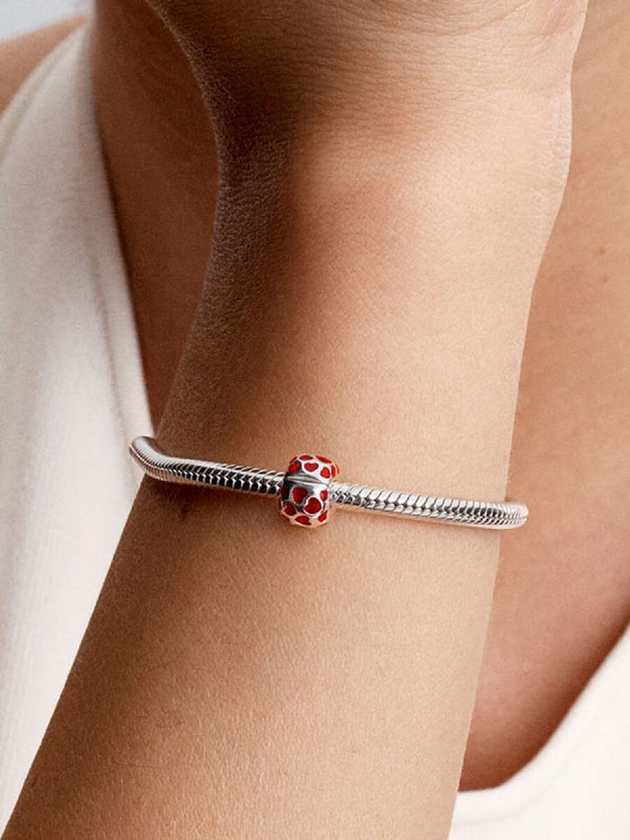 Hearts Round Clip Charm