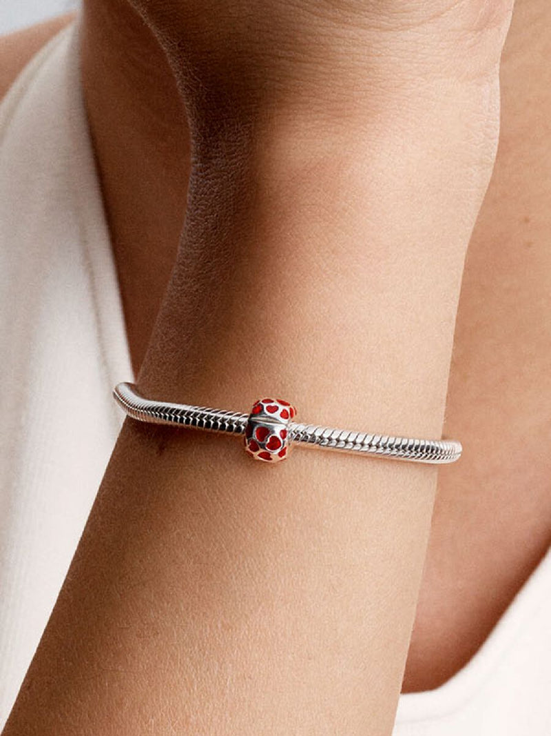 Hearts Round Clip Charm